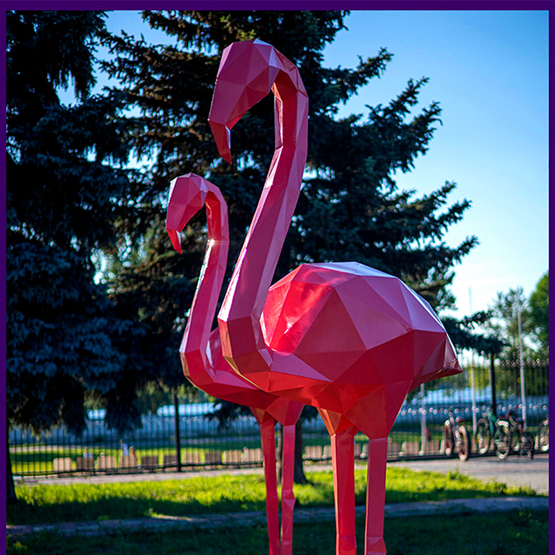 玻璃钢丹顶鹤仿真雕塑公园仙鹤动物大型摆件户外园林景观雕塑